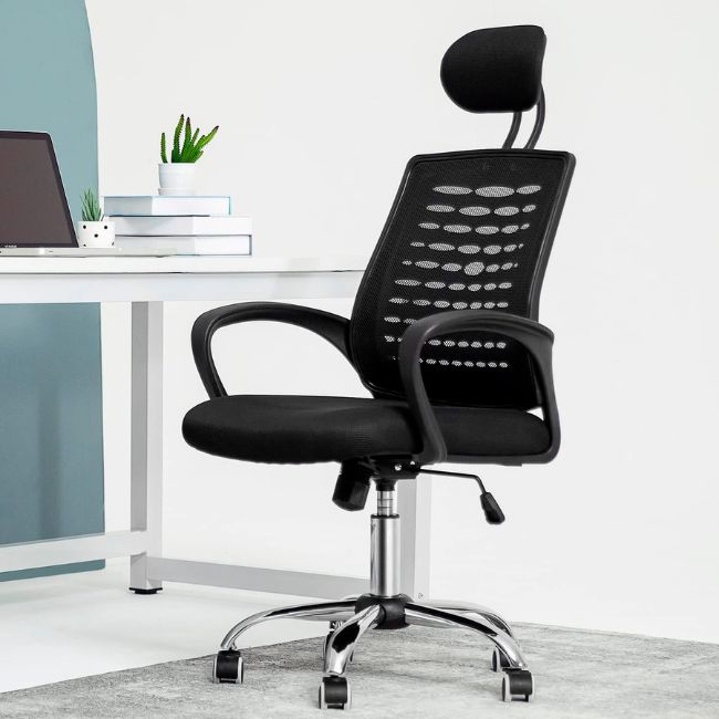 Silla De Escritorio Mesh Negra